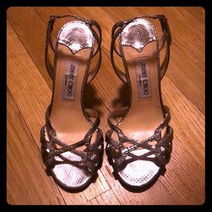 Jimmy Choo silver heels